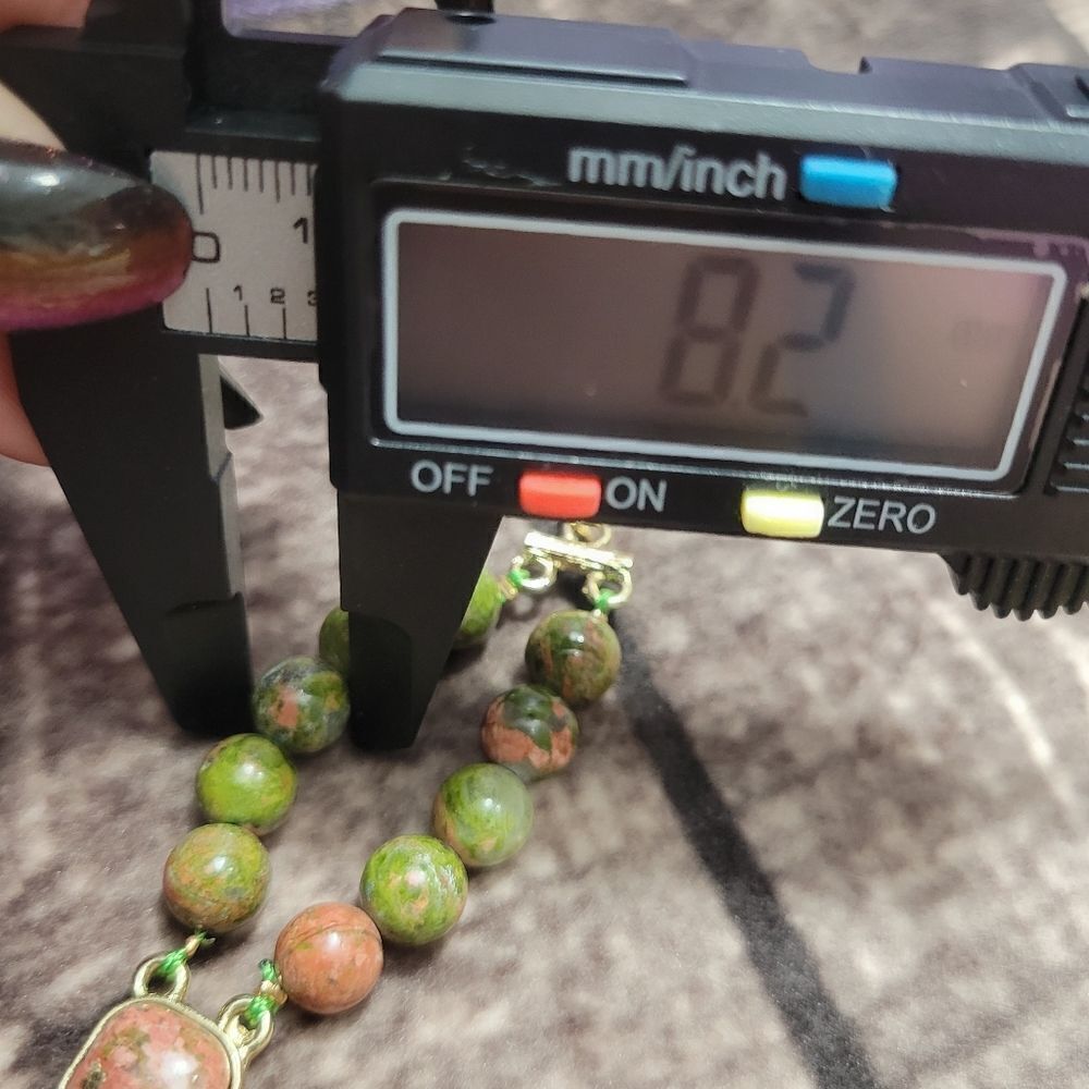 Unakite Two Row Beaded Bracelet - Picture 9 of 12
